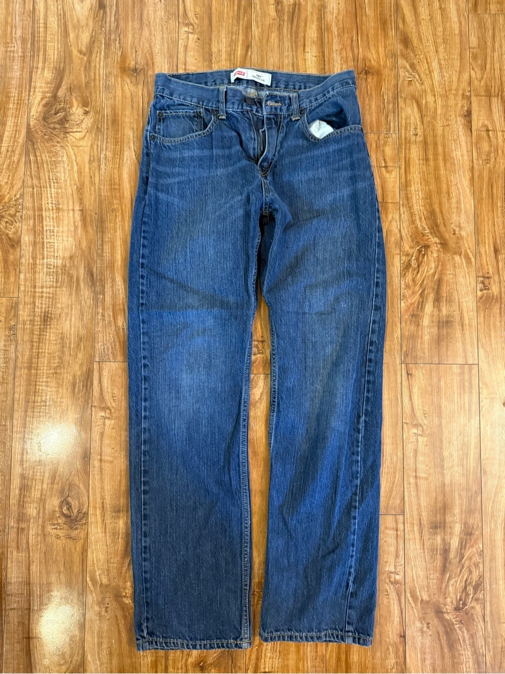 Levi's 505 Set of 2 Boys Blue Straight Slim Jeans Size 20 28x30 - Picture 2 of 13